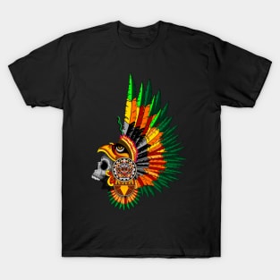 Aztec Eagle Warrior Skull Mask T-Shirt